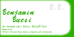 benjamin bucsi business card